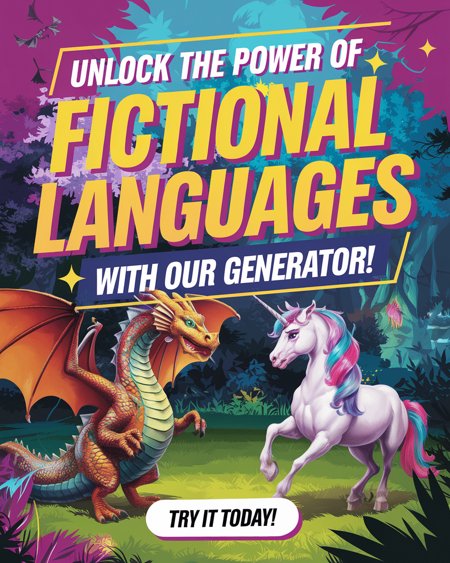 Fictional Language Generator