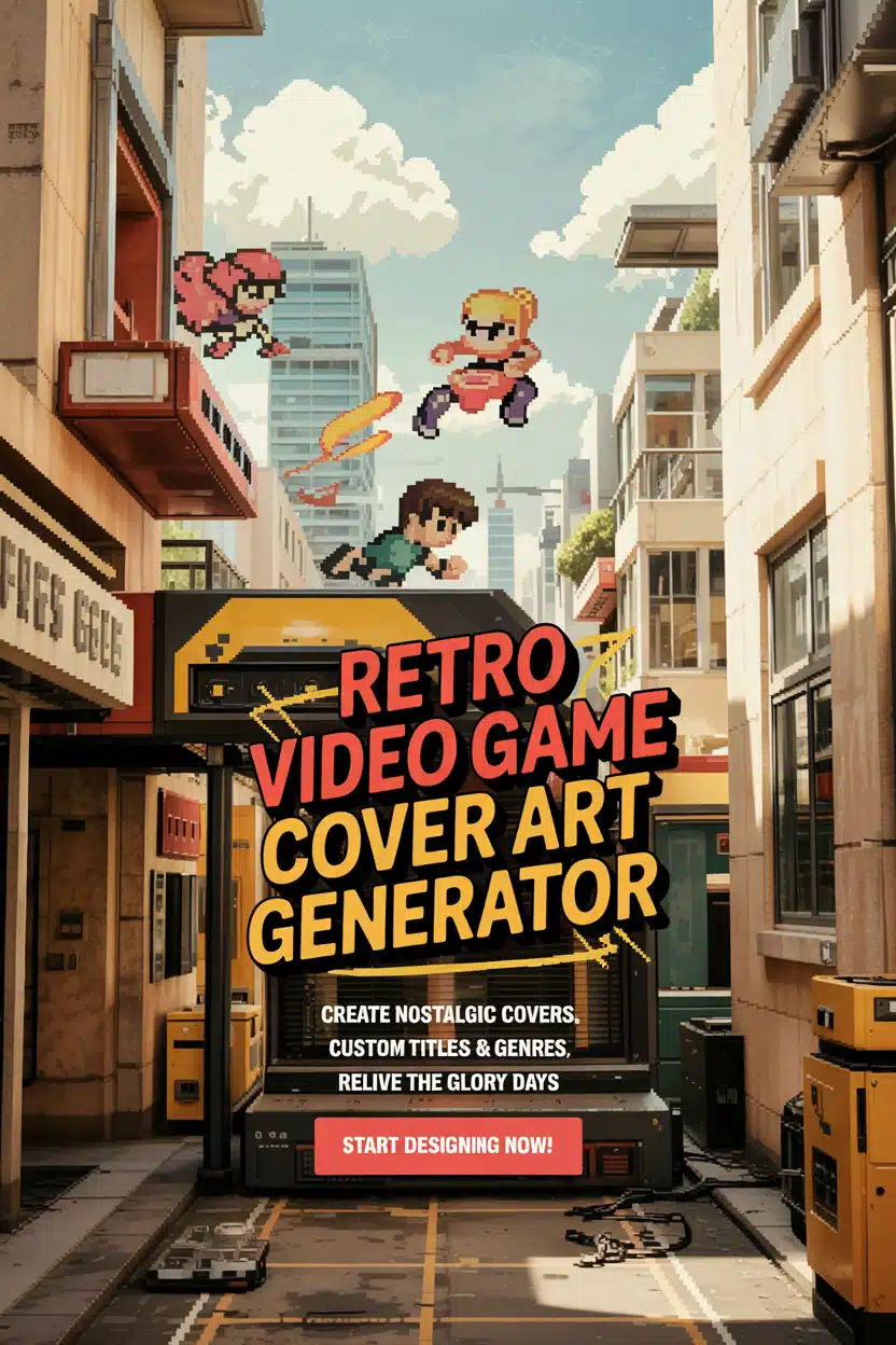 Retro Video Game Cover Art Generator