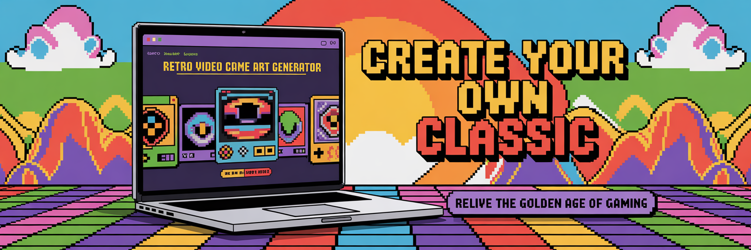 Retro Video Game Cover Art Generator