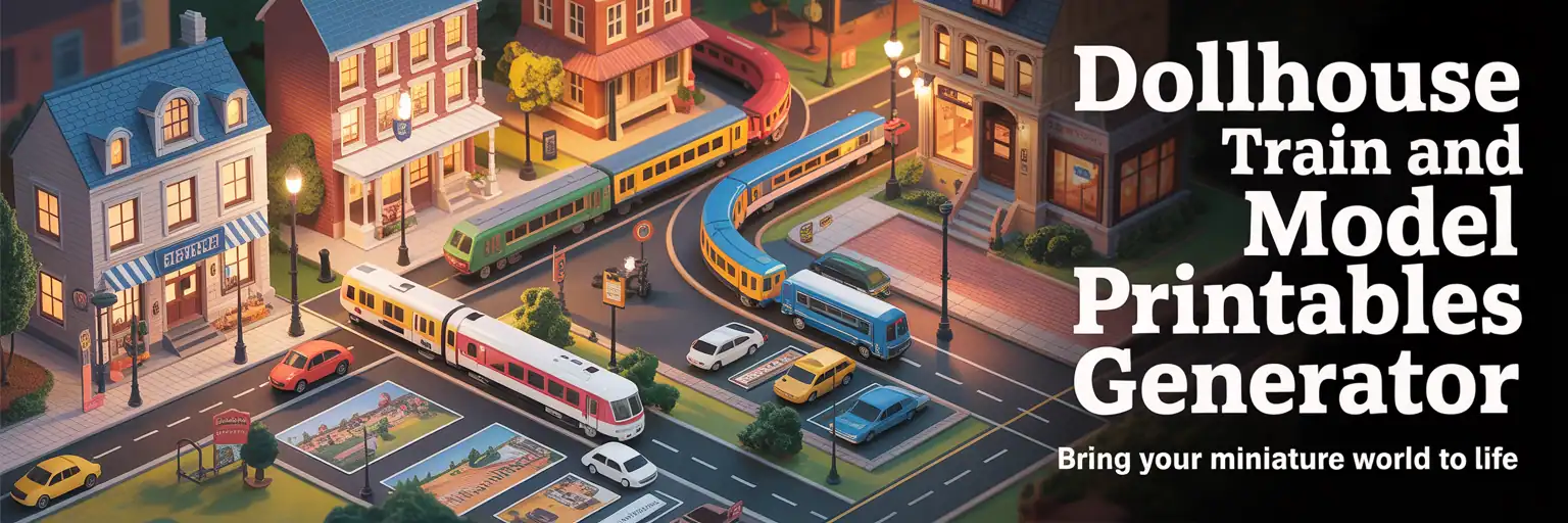 Dollhouse Train and Model Printables Generator banner