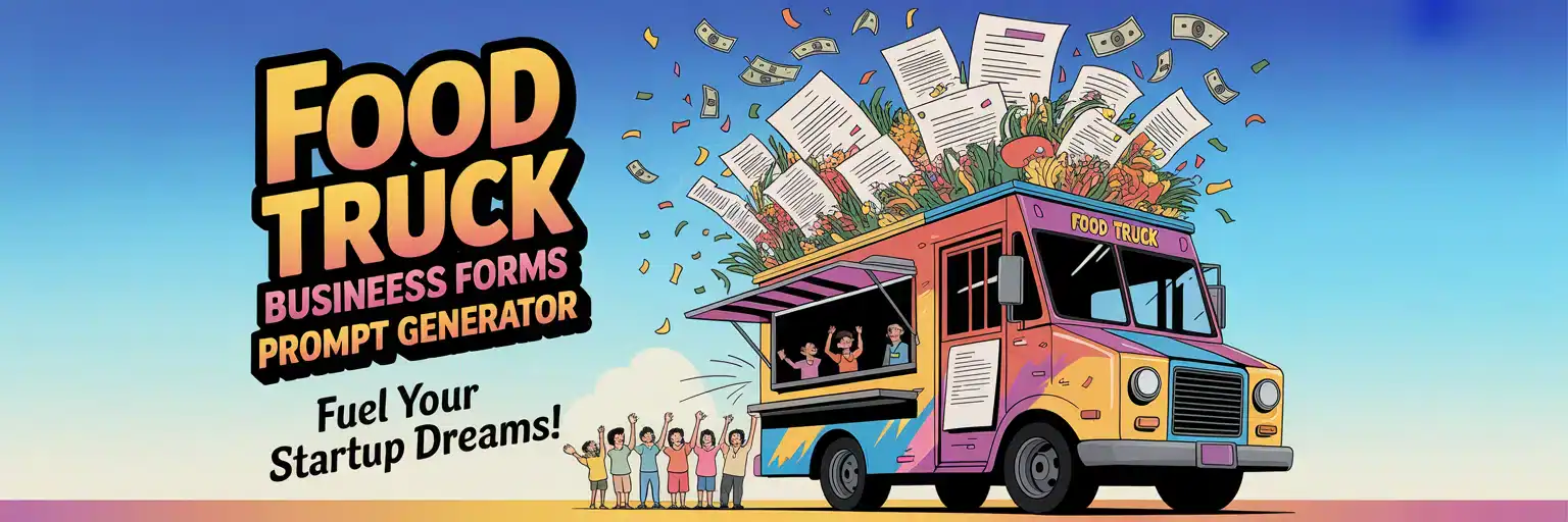 Food Truck Startup Forms Generator Banner