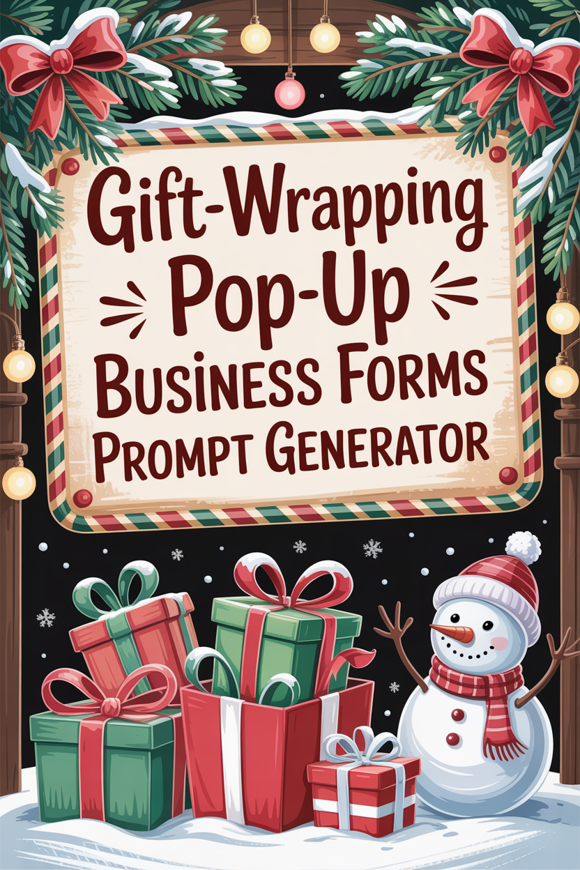 Gift Wrapping Pop-Up Business Forms Prompt Generator