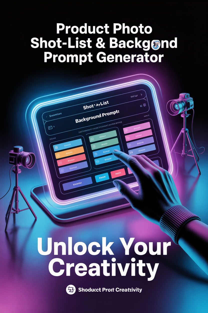 Product Photo Shot-List & Background Prompt Generator