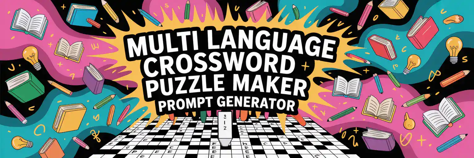 Multi‑Language Crossword Puzzle Maker Prompt Generator banner