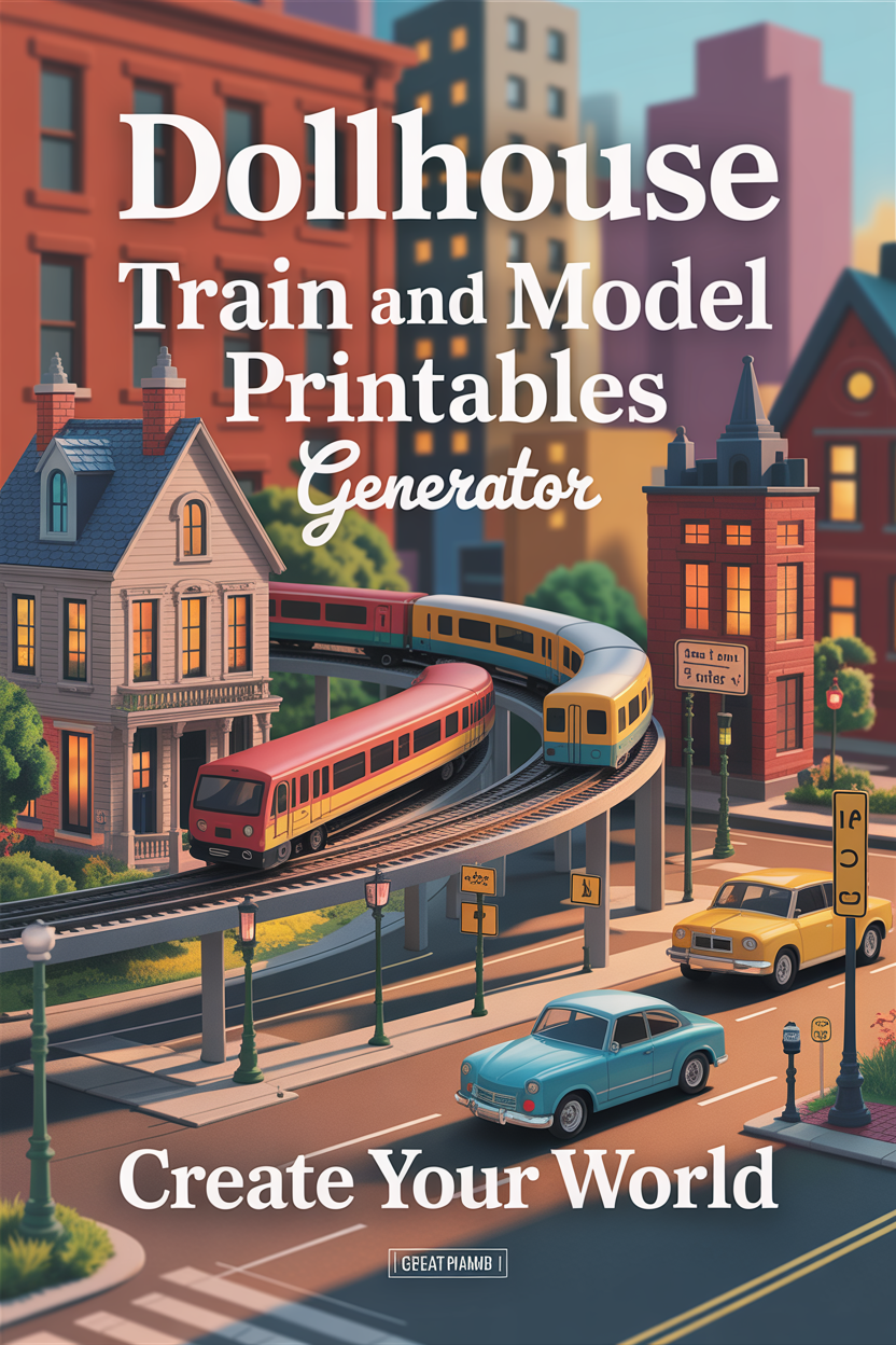 Dollhouse Train and Model Printables