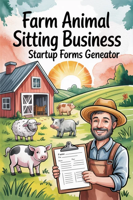 Farm Animal Sitting Business — Startup Forms Prompt Generator