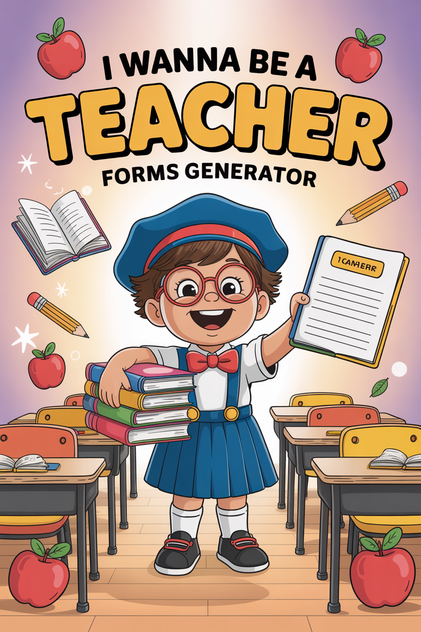 Kids CosPlay Teacher Forms