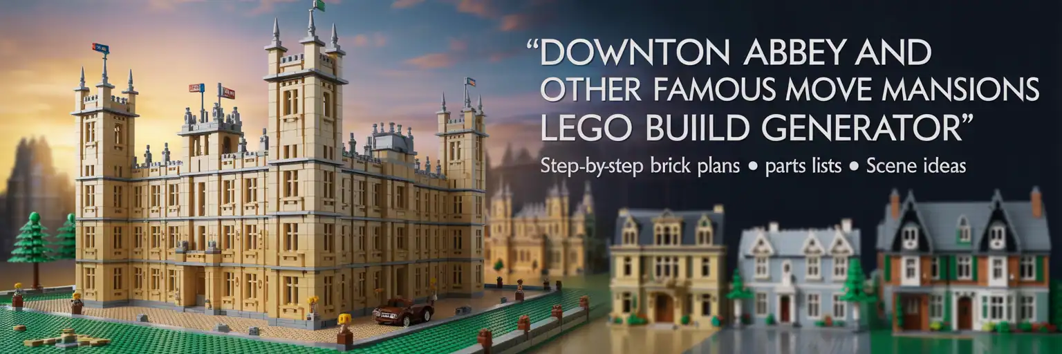 Downton Abbey style LEGO mansion build plan preview