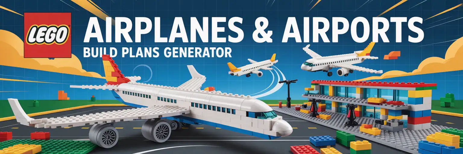 Modern World Airplanes and Airport Terminals Multi Lingual Plans Prompt Generator