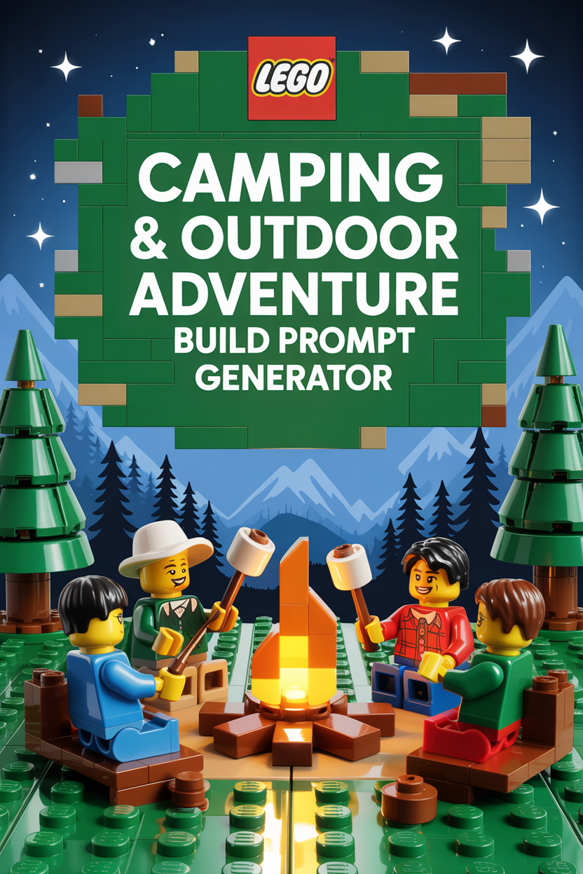 LEGO Camping & Outdoor Adventure Park Plans Prompt Generator