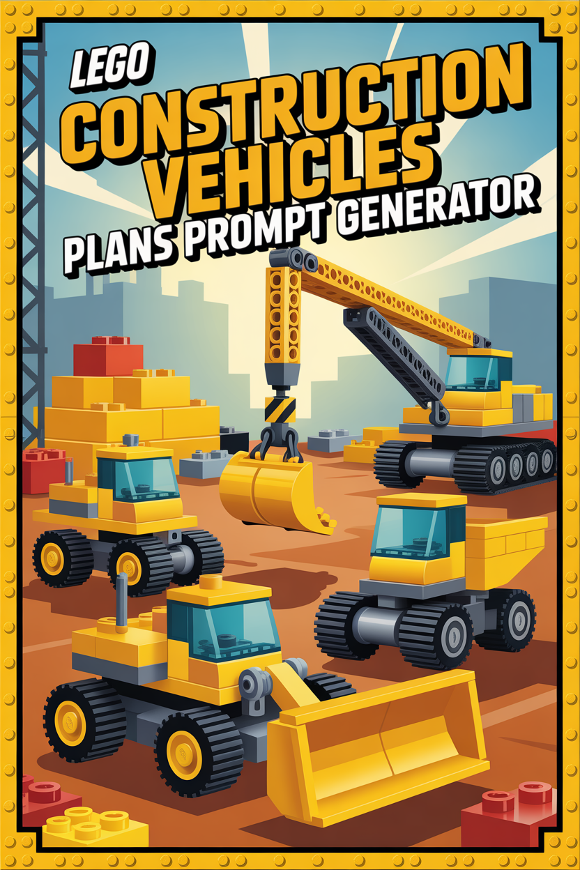 LEGO Construction Site Vehicles & Projects Prompt Generator