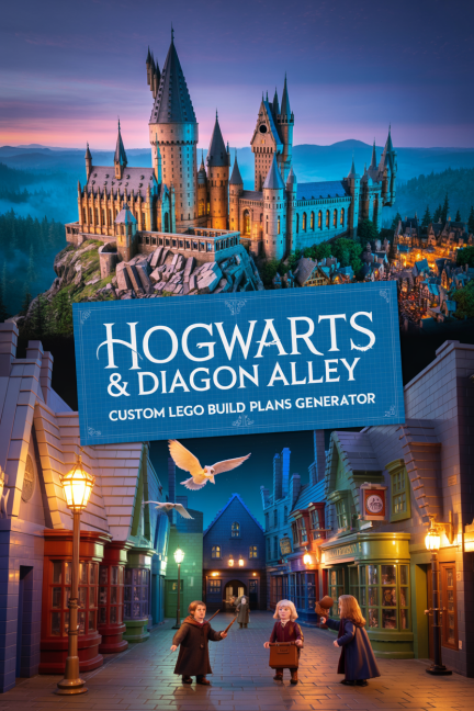 Hogwarts & Diagon Alley — LEGO Build Plans Generator