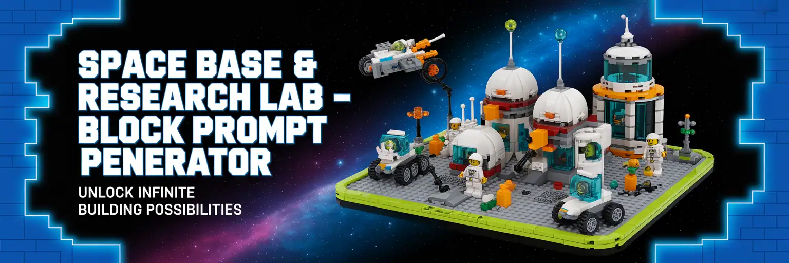 Lego Space Base Plans Generator Banner