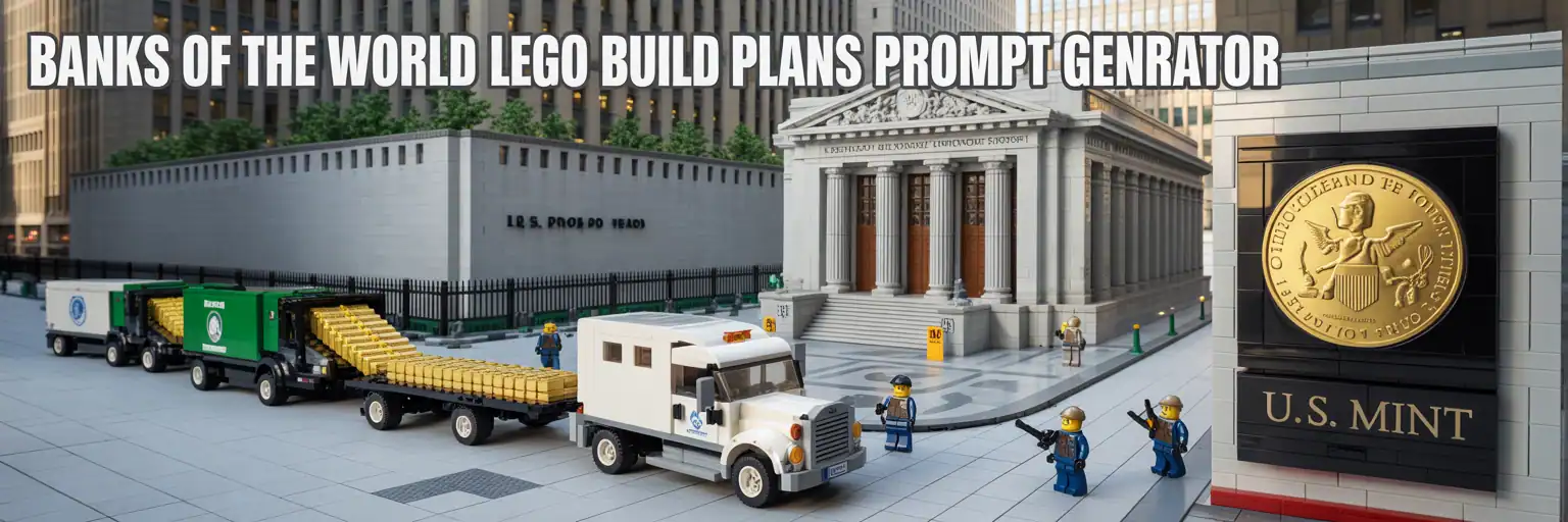 Banks and mints LEGO build plans hero banner