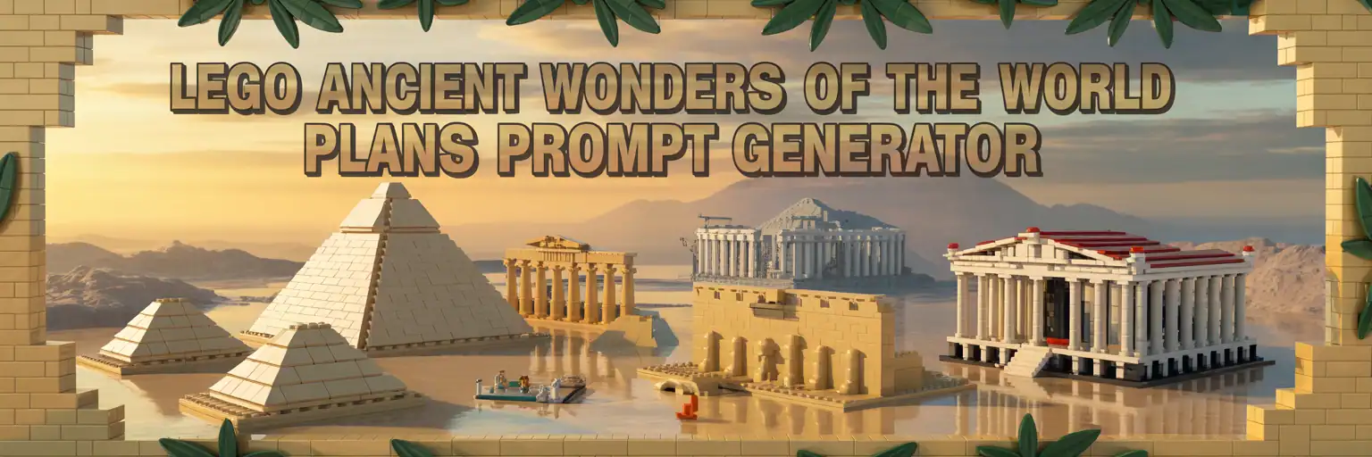 LEGO Ancient Wonders of the World Builds Plans Prompt Generator