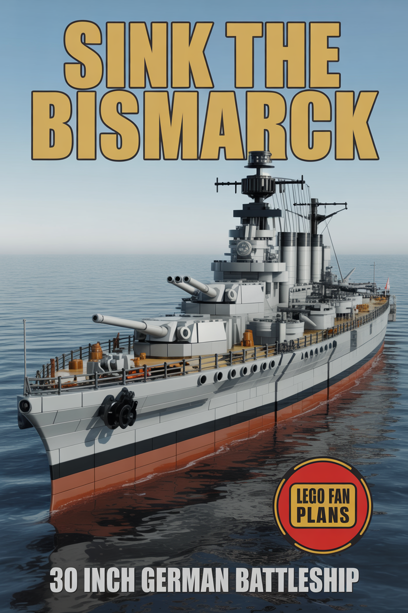 Sink the Bismarck LEGO battleship plans