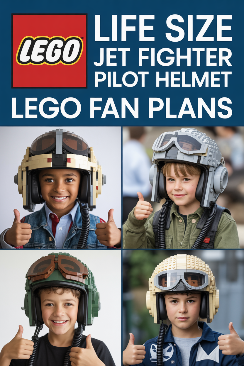 Jet Fighter Helmet LEGO replica plans