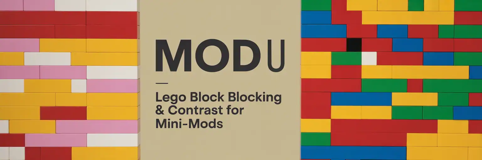 MOD U LEGO color blocking and contrast lesson banner