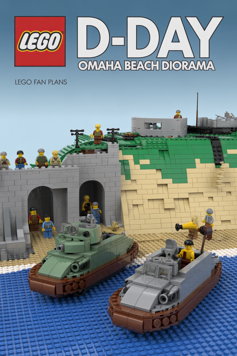 D-Day Omaha Beach LEGO diorama plans