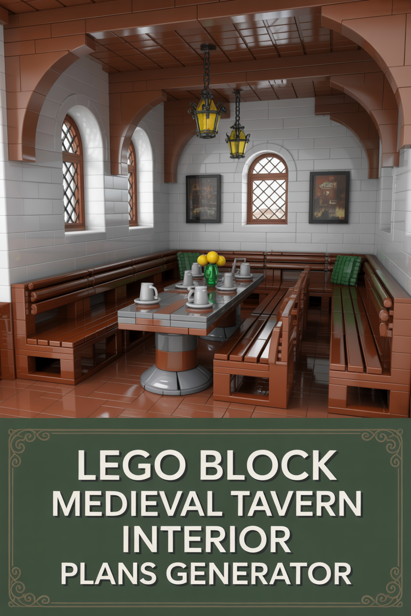 LEGO tavern facade in classic English pub style