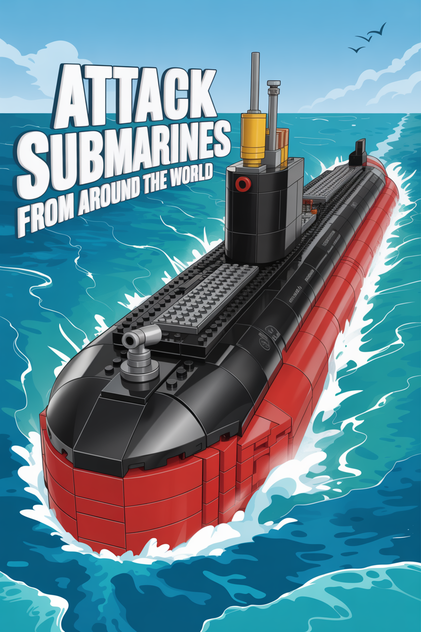 Precision submarine LEGO MOCs up to 36 inches