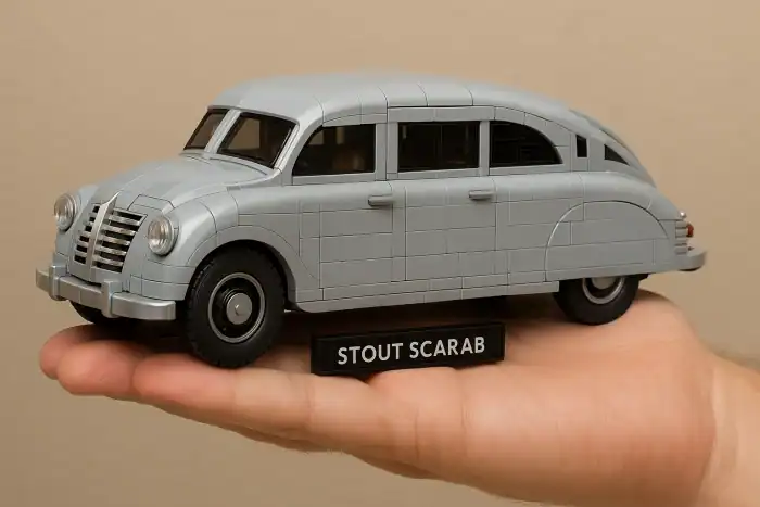 1936 Stout Scarab reference for LEGO mono-volume vintage builds