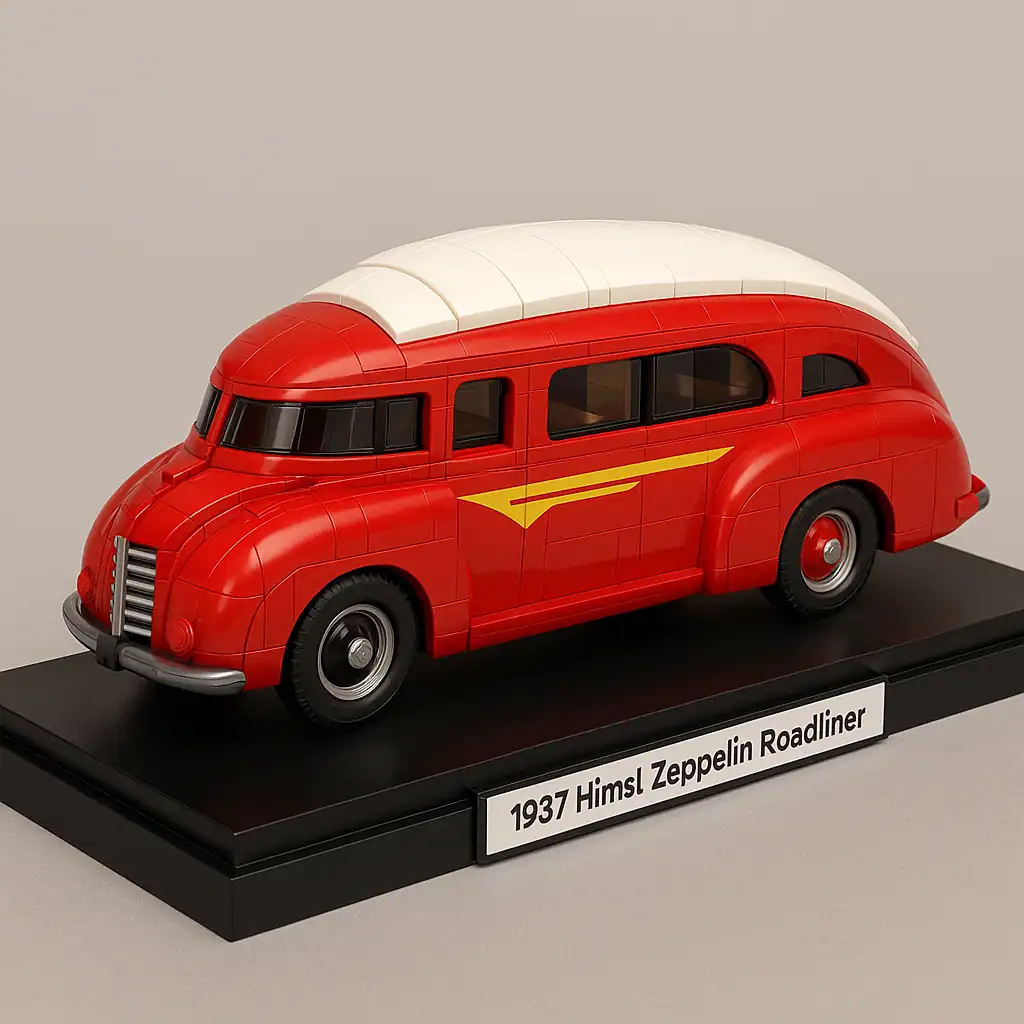 LEGO model of 1937 Himsl Zeppelin Roadliner car.