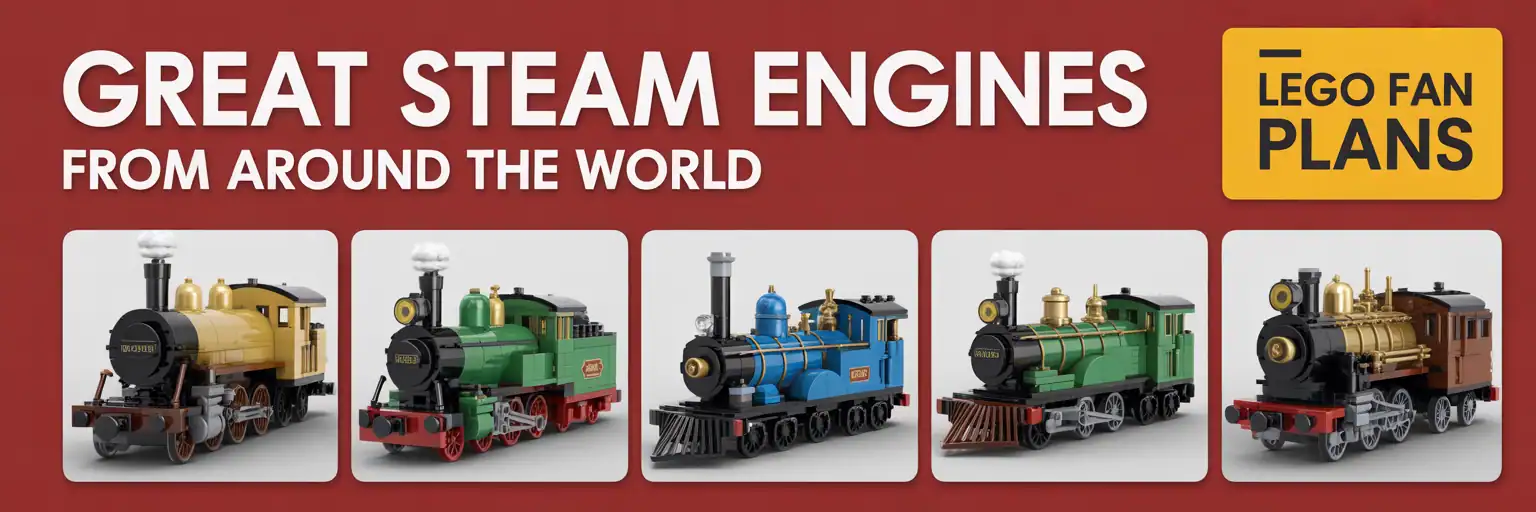 LEGO L-Gauge Railroad Engines & Rolling Stock Build Plans Generator banner