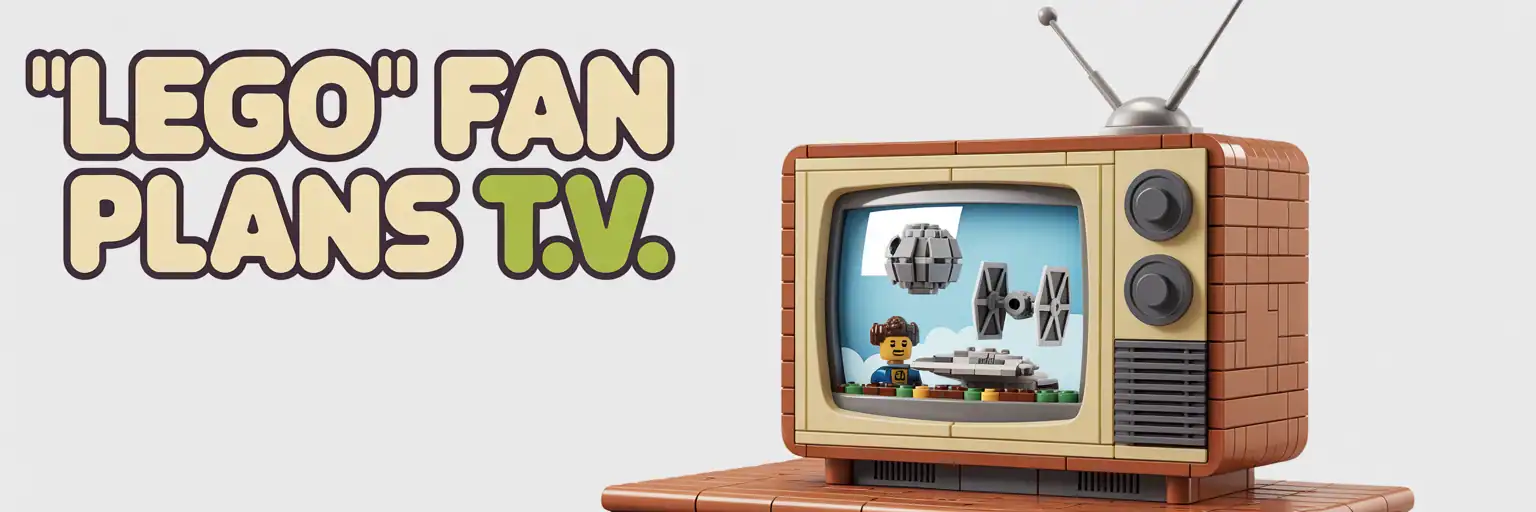 LEGO fan plans TV with LEGO build of Star Wars scene featuring a LEGO minifigure.