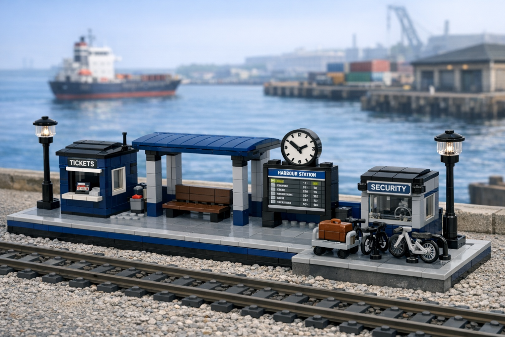 harbor train station display