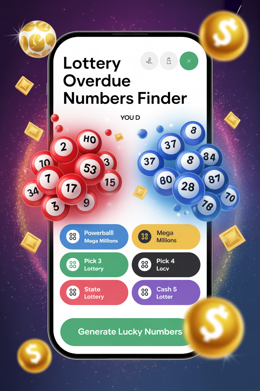 Lottery overdue number finder mobile app style preview