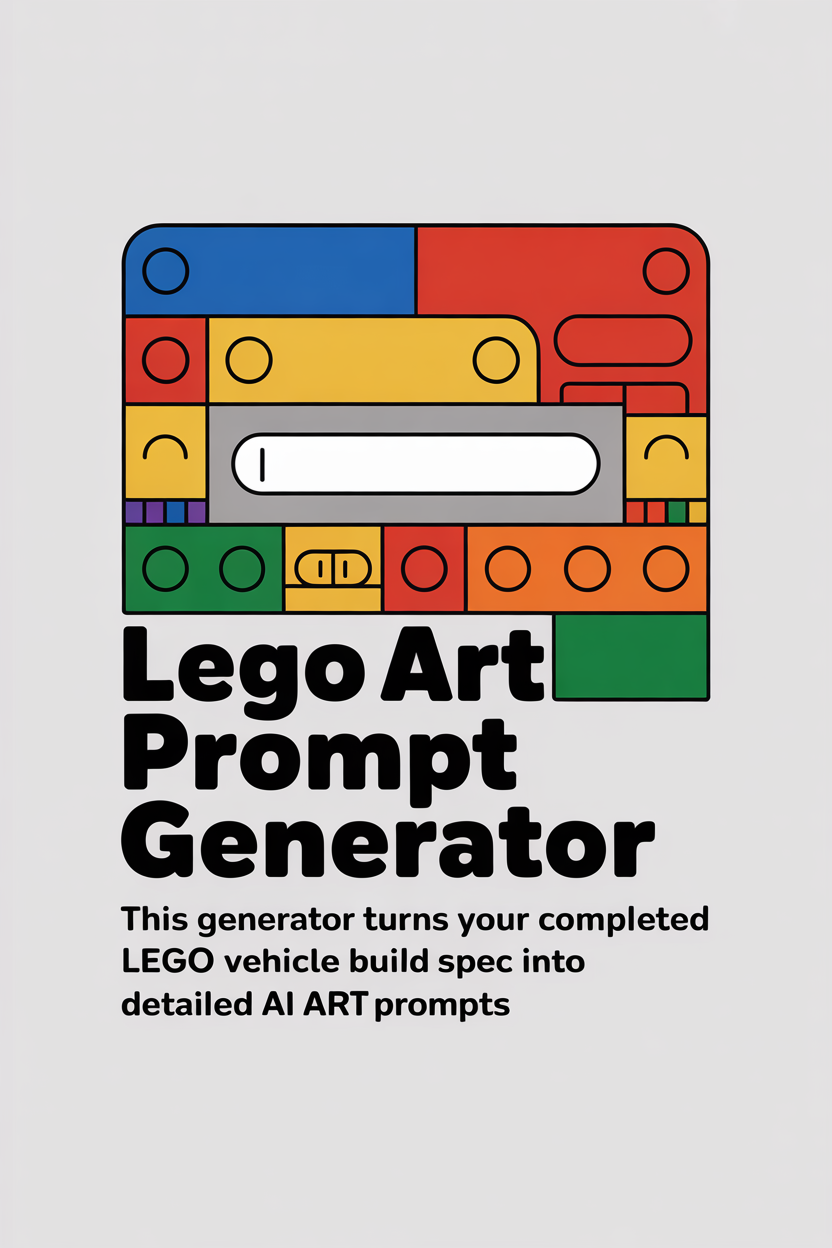 LEGO Car Art Prompt Generator preview