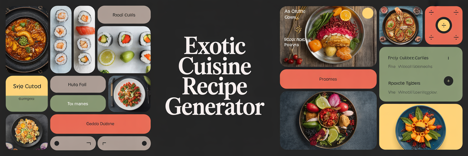 Exotic Cuisine Recipe Generator Banner