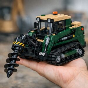 skid-steer with auger drill attachment