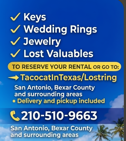 Lost ring finder San Antonio metal detector help sign