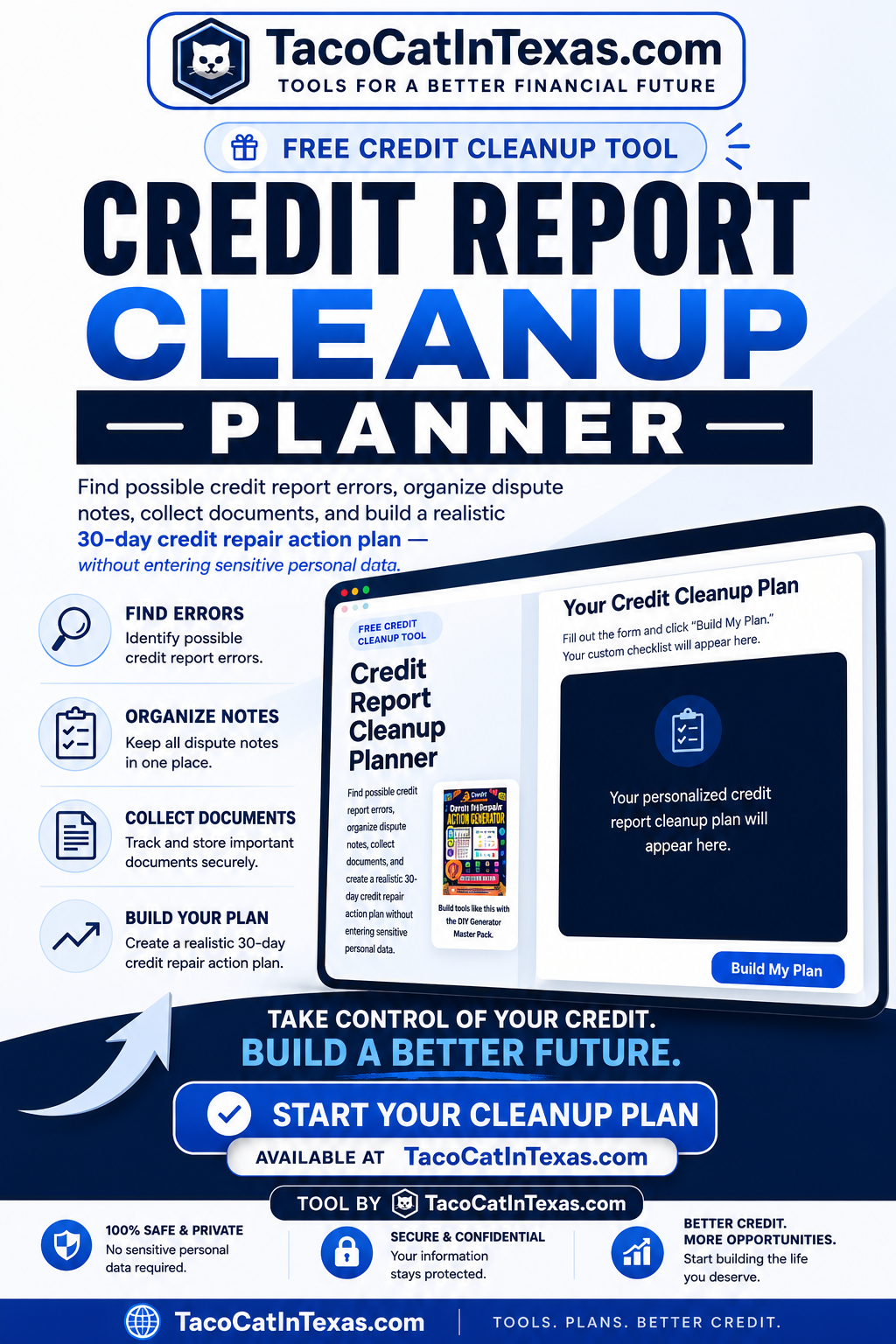 Credit Report Cleanup Planner generator thumbnail